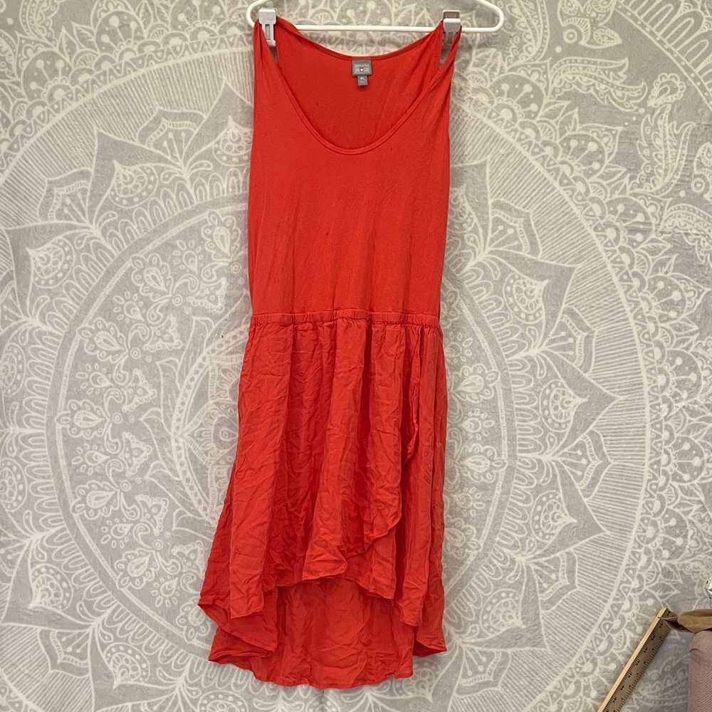 Elegant CORAL pink orange Red Sleeveless Dress Xl Converse extra large